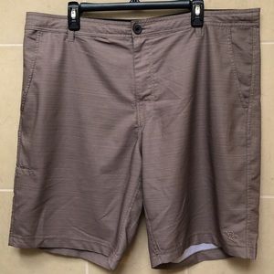 Da Hui Hybrid Collection Walking Swimming Board Shorts Heathered Brown Sz 40